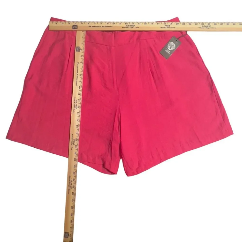 Vince Camuto Summer‎ Heat Shorts Size 20W Geranium Pink Crepe Flowy Relaxed NEW